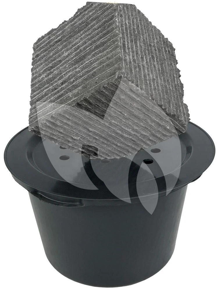 Kubus Waterornament Natuursteen LED 38 Cm Doorsnede 3 Kubus Waterornament Natuursteen LED 38 Cm Doorsnede - Afbeelding 2